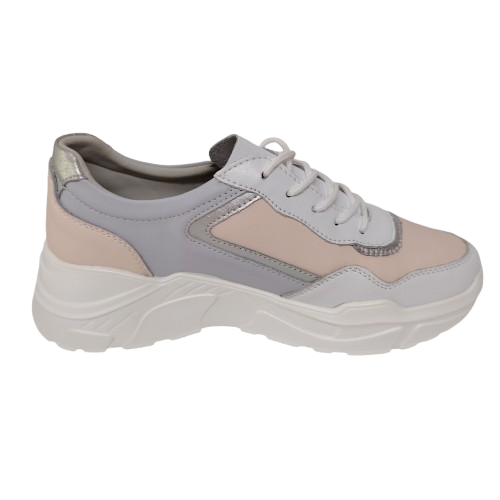 Sneakers dama LA BOTTINE SOURIANTE din piele naturala, culoare roz