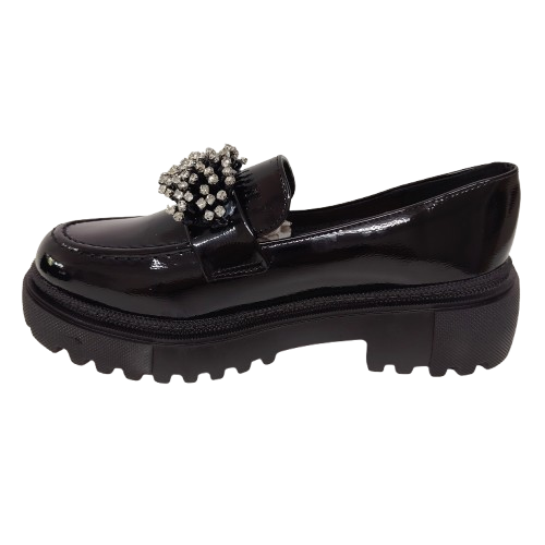 Mocasini dama H83 din piele ecologica, culoare negru