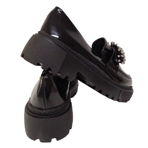 Mocasini dama H83 din piele ecologica, culoare negru