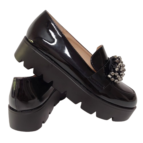 Mocasini dama SA9982 din piele ecologica, culoare negru