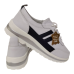 Sneakers dama LA BOTTINE SOURIANTE 5089WHITE-NAVY din piele naturala, culoare alb