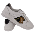 Sneakers dama LA BOTTINE SOURIANTE 5088WHITE-BLACK din piele naturala, culoare alb