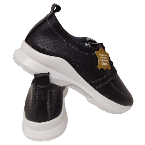 Sneakers dama LA BOTTINE SOURIANTE 5065 din piele naturala, culoare negru
