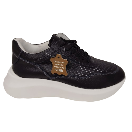Sneakers dama LA BOTTINE SOURIANTE 5068 din piele naturala, culoare negru