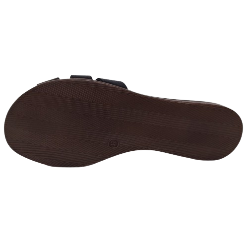 Papuci dama din piele naturala VICKY9077, culoare negru