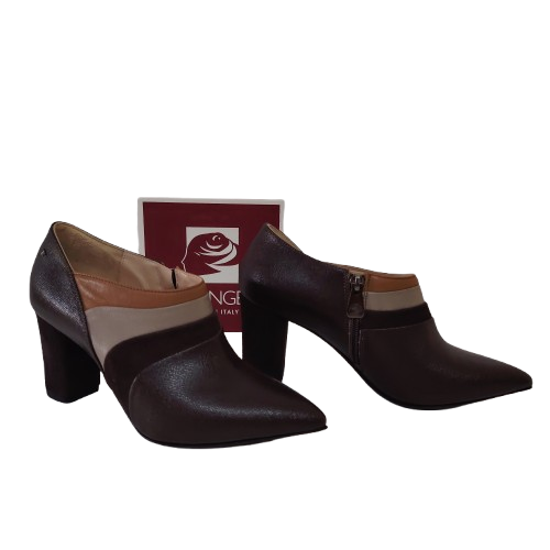 Pantofi dama din piele naturală, culoare maro