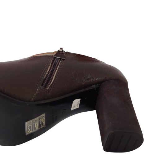 Pantofi dama din piele naturală, culoare maro