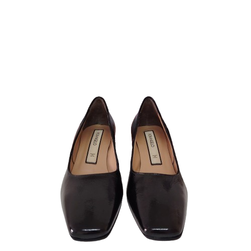 Pantofi dama din piele naturală naplak, culoare negru