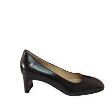 Pantofi dama din piele naturală de vițel, culoare negru