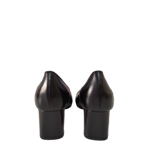 Pantofi dama din piele naturală de vițel, culoare negru