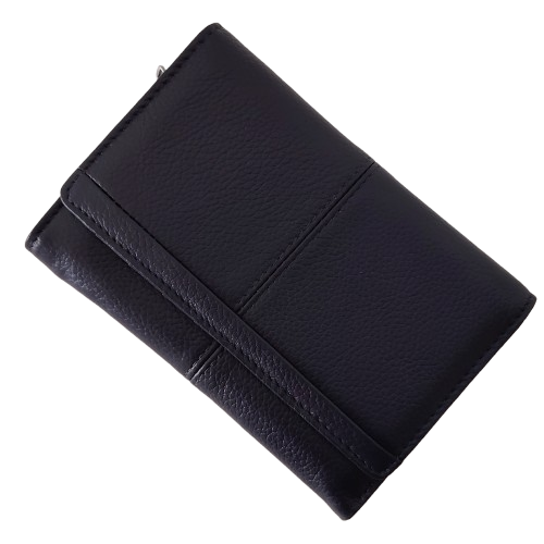 Portofel dama din piele naturala Q1853, culoarea albastru