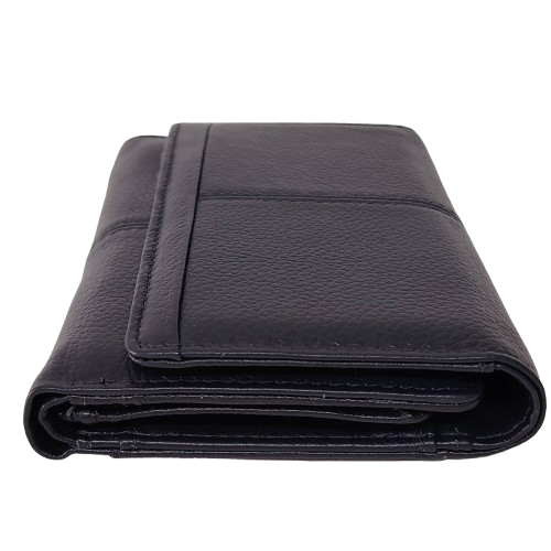 Portofel dama din piele naturala Q1853, culoarea albastru