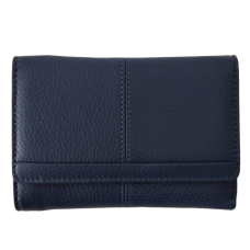 Portofel dama din piele naturala Q1853, culoarea albastru - denim
