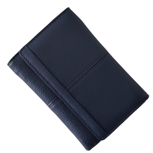 Portofel dama din piele naturala Q1853, culoarea albastru - denim