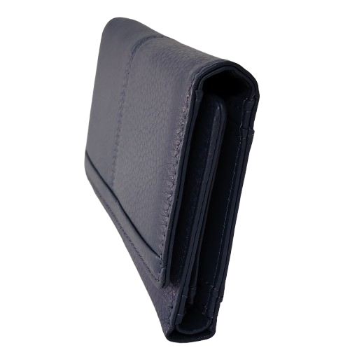 Portofel dama din piele naturala Q1853, culoarea albastru - denim