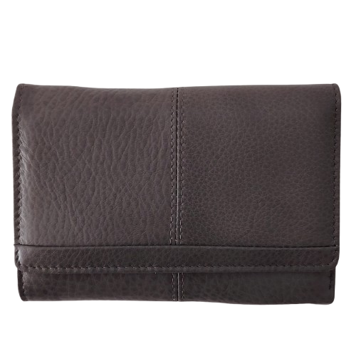 Portofel dama din piele naturala Q1853, culoarea gri
