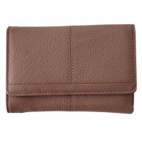 Portofel dama din piele naturala Q1853, culoarea maro soil