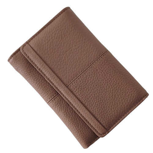 Portofel dama din piele naturala Q1853, culoarea maro soil