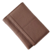 Portofel dama din piele naturala Q1853, culoarea maro soil