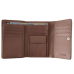Portofel dama din piele naturala Q1853, culoarea maro soil