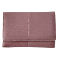 Portofel dama din piele naturala Q1853, culoarea roz