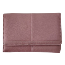 Portofel dama din piele naturala Q1853, culoarea roz