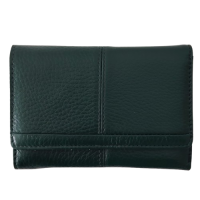 Portofel dama din piele naturala Q1853, culoarea verde