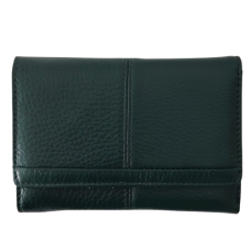 Portofel dama din piele naturala Q1853, culoarea verde