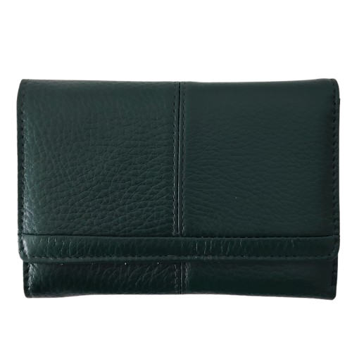 Portofel dama din piele naturala Q1853, culoarea verde