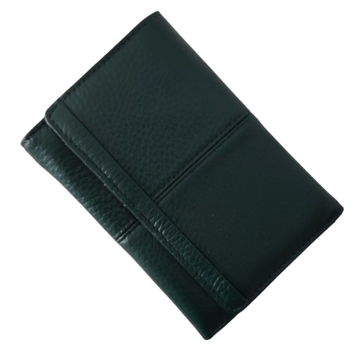 Portofel dama din piele naturala Q1853, culoarea verde