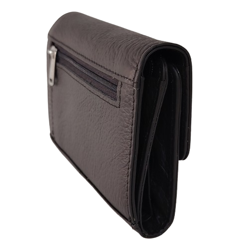 Portofel dama din piele naturala Q1155, culoarea negru