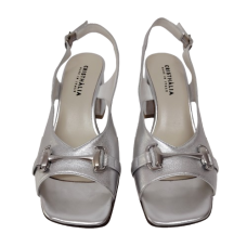 Sandale dama ACCT70 din piele naturala, culoare argintiu