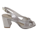Sandale dama ACCT70 din piele naturala, culoare argintiu