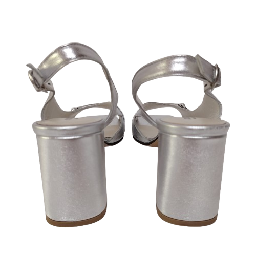 Sandale dama ACCT70 din piele naturala, culoare argintiu