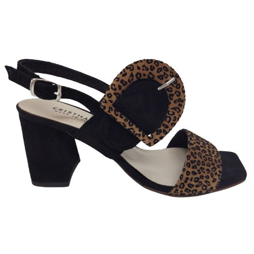 Sandale dama 102T70-NEROCAV din piele naturala, culoare negru