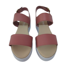 Sandale dama VIOLA043 din piele naturala, culoare rosu-caramiziu