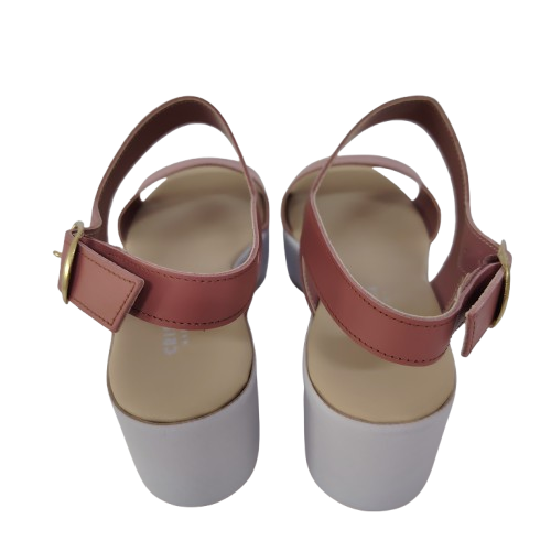 Sandale dama VIOLA043 din piele naturala, culoare rosu-caramiziu