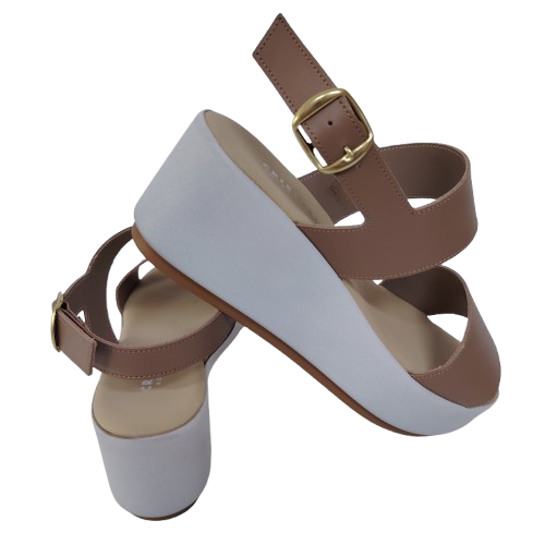 Sandale dama VIOLA043 din piele naturala, culoare maro-taupe