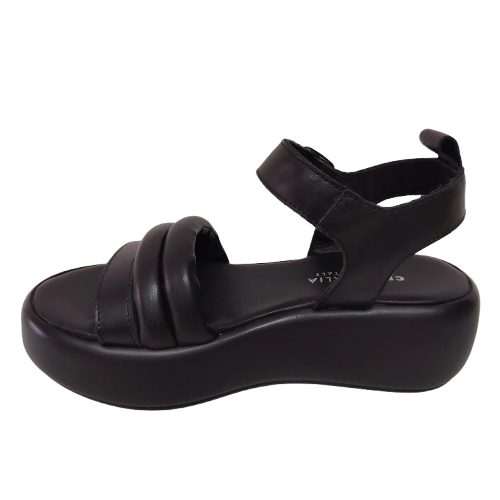 Sandale dama ELVIRA din piele naturala, culoare negru