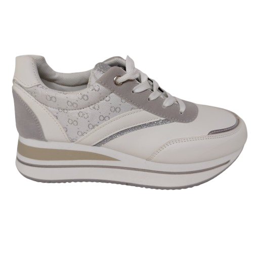 Sneakers dama AD771 din piele ecologica , culoare alb