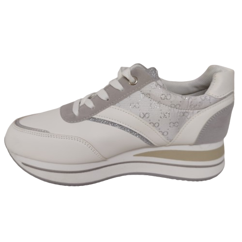Sneakers dama AD771 din piele ecologica , culoare alb