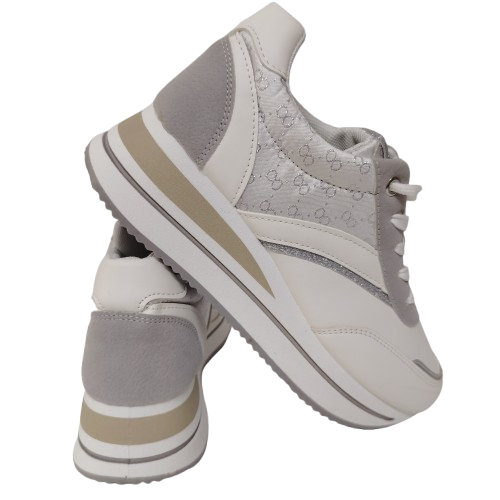 Sneakers dama AD771 din piele ecologica , culoare alb