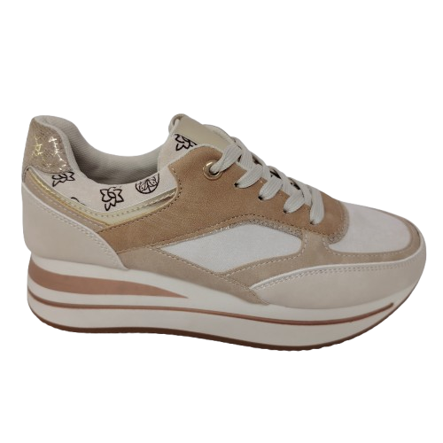 Sneakers dama AD787 din piele ecologica , culoare bej