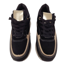 Sneakers dama AD787 din piele ecologica , culoare negru