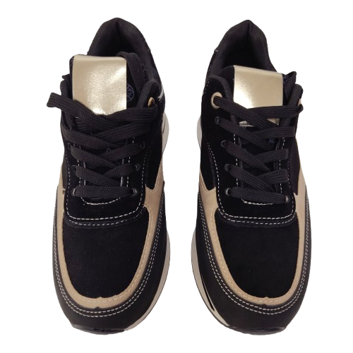 Sneakers dama AD787 din piele ecologica , culoare negru