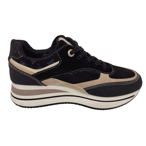 Sneakers dama AD787 din piele ecologica , culoare negru