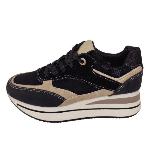 Sneakers dama AD787 din piele ecologica , culoare negru