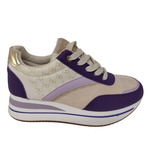 Sneakers dama AD771 din piele ecologica , culoare violet