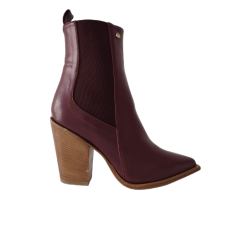 Botine dama FIORANGELO din piele naturala nappa, culoare bordo
