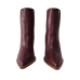 Botine dama FIORANGELO din piele naturala nappa, culoare bordo